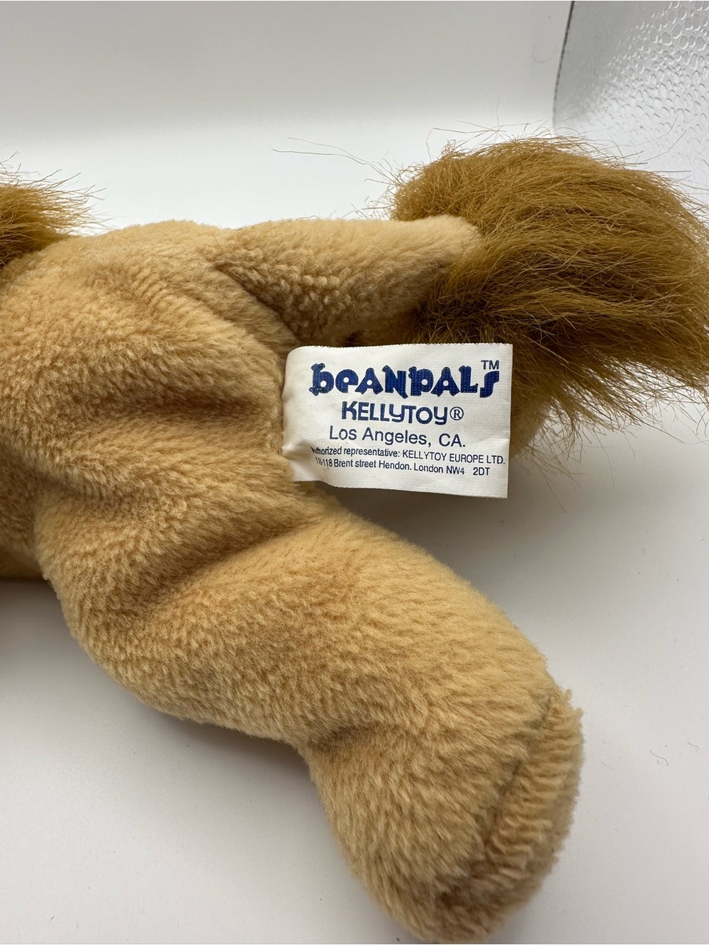 NWT Kellytoy Beanpals Larry Lion Plush Beanbag, Vintage 2000 Small 6-14 inches - Picture 5 of 8
